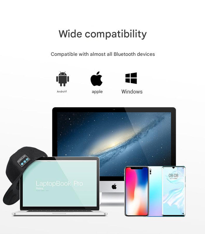 Wireless Bluetooth 5.0 Music Hat - Outdoor Speaker Cap with Mic, Sun Protection & Breathable Fabric(Light gray)