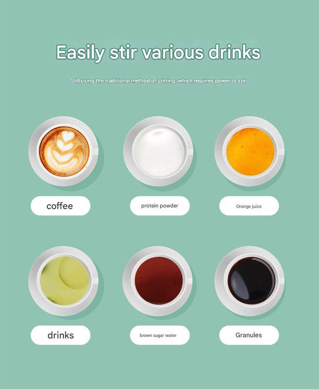 Mini Portable Electric Self-Stirring Mug - USB-C Rechargeable, 4-Hour Use, Stainless Steel (Green)