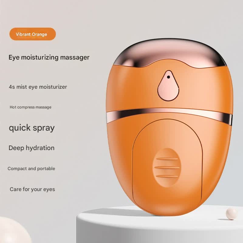 Portable Nano Mist Eye Massager &amp; Humidifier - USB-C, Hot Compress, Wrinkle Reduction &amp; Deep Hydration(orange)