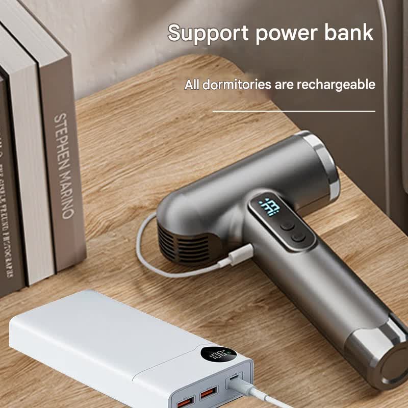 Cordless Rechargeable Hair Dryer - 120,000 RPM High-Speed Motor, 15600mAh Battery, Hot & Cold Air(grey)