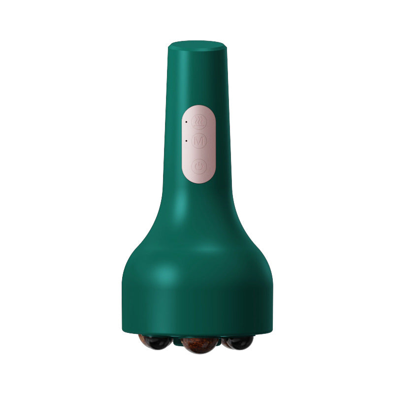 Rechargeable Smokeless Moxibustion &amp; Massage Device with Hot Compress &amp; Red Light Therapy(green)