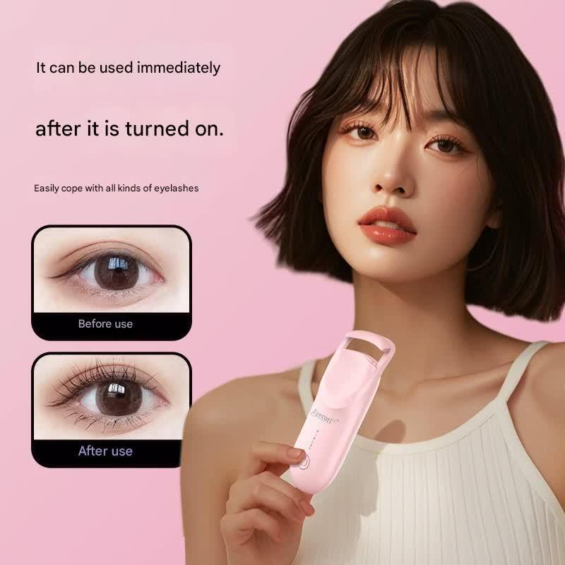 Electric Heated Eyelash Curler - USB-C Rechargeable, Fast Heating, Long-Lasting Curl(Apricot)