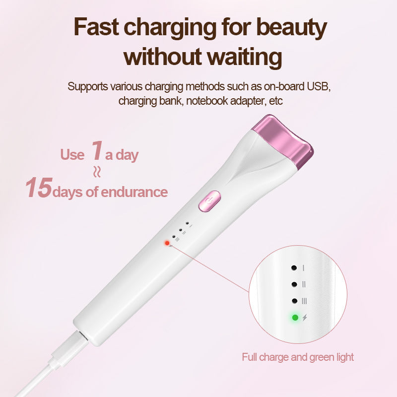 Rechargeable Heated Eyelash Curler - 3 Temperature Settings, 30s Rapid Heating & Anti-Scald Design(white)