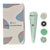 4-in-1 Electric Facial Cleansing Brush & Massager - IPX6 Waterproof, 3 Speeds, Bi-Directional Spin, USB Rechargeable(Light green)