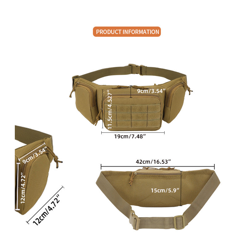 Tactical Waist Pack & Concealed Carry Bag - Multi-Pocket Fanny Pack with Adjustable Strap(Khaki)
