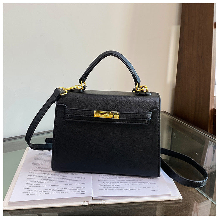 Elegant PU Leather Top Handle Satchel Bag - Versatile Crossbody &amp; Shoulder Bag(black)
