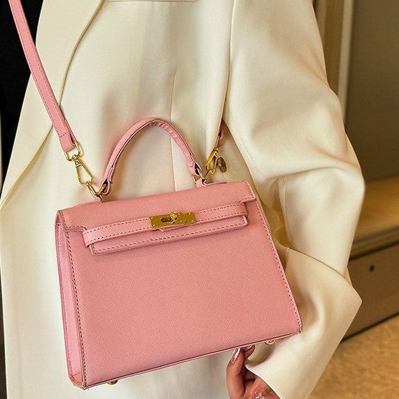 Elegant PU Leather Top Handle Satchel Bag - Versatile Crossbody & Shoulder Bag(black)