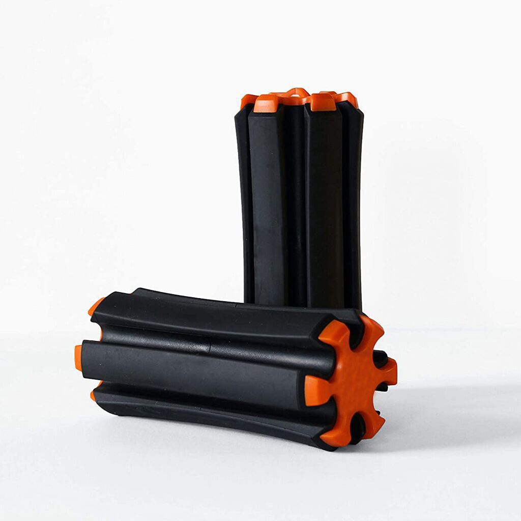 Portable Golf Club Carrier &quot;SILO&quot; - Holds 3 Clubs, Lightweight &amp; Easy to (Black Orange)
