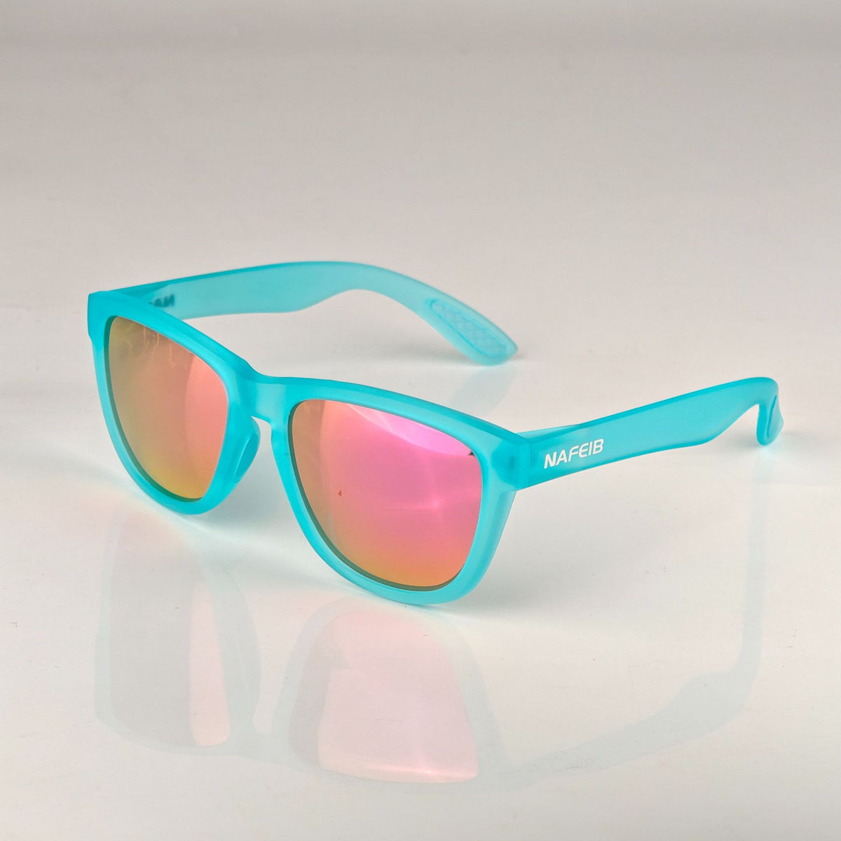 NAFEIB Polarized Sports Sunglasses - Lightweight TR90 Frame, UV400 Protection for Riding &amp; Outdoor Activities(Sky blue)
