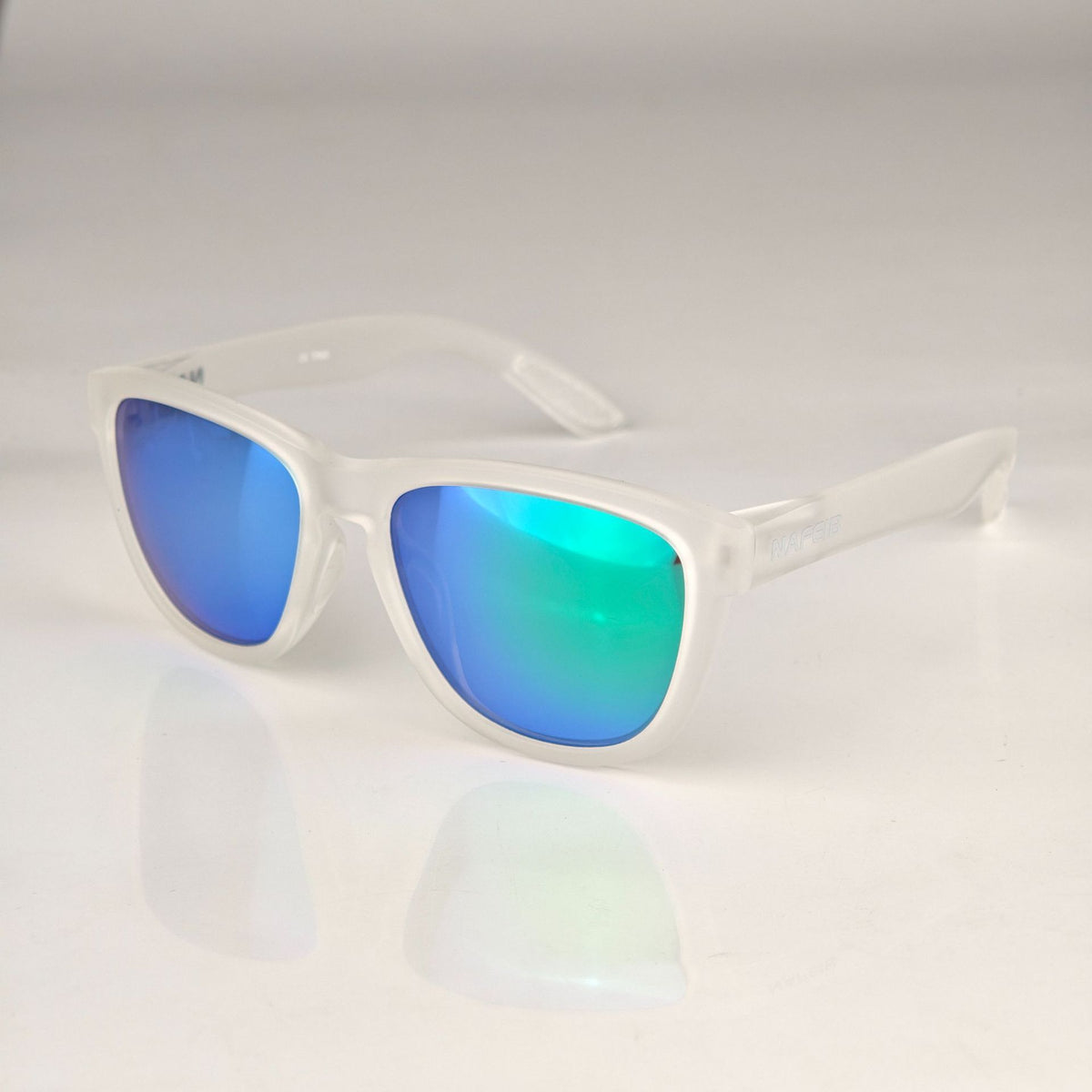 NAFEIB Polarized Sports Sunglasses - Lightweight TR90 Frame, UV400 Protection for Riding &amp; Outdoor Activities(Transparent)