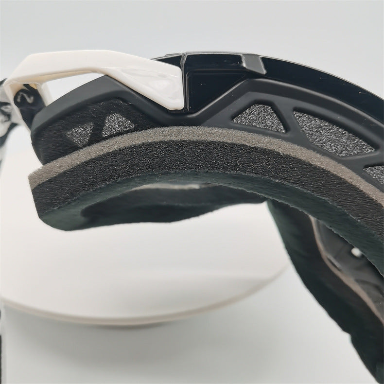 Performance Motocross & Off-Road Goggles - Increased Impact Protection with Lens Lock System(Red and blue frame blue film)