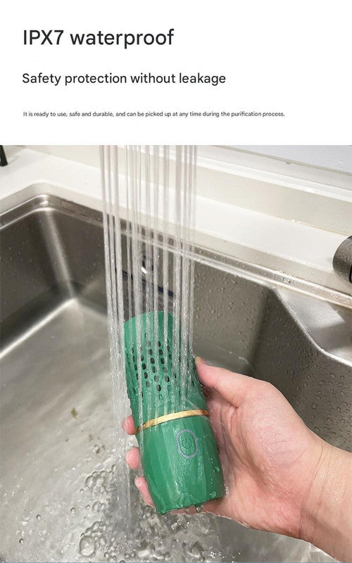 Wireless Fruit & Vegetable Purifier - Electrolytic Cleaning, Removes Residue, IPX7 Waterproof(green)