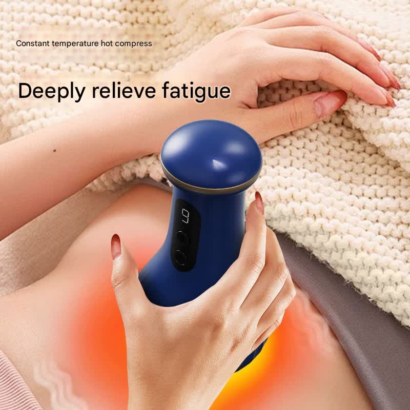 Electric Cupping & Gua Sha Massager - 9 Levels Heat & Suction, Red Light Therapy, USB-C Rechargeable(Purple)