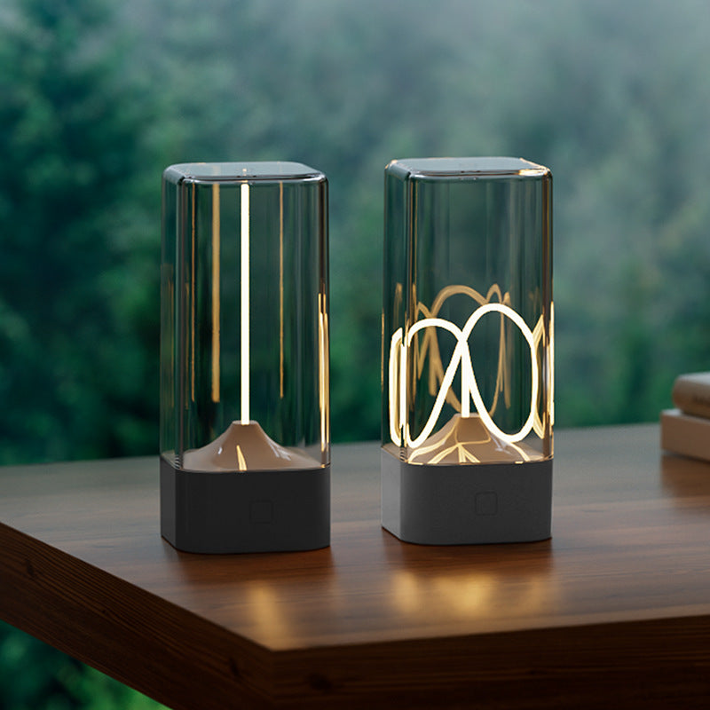 Magnetic Levitating Night Light with Flexible LED - USB-C Rechargeable, Stepless Dimming & Outdoor Hook(silver)