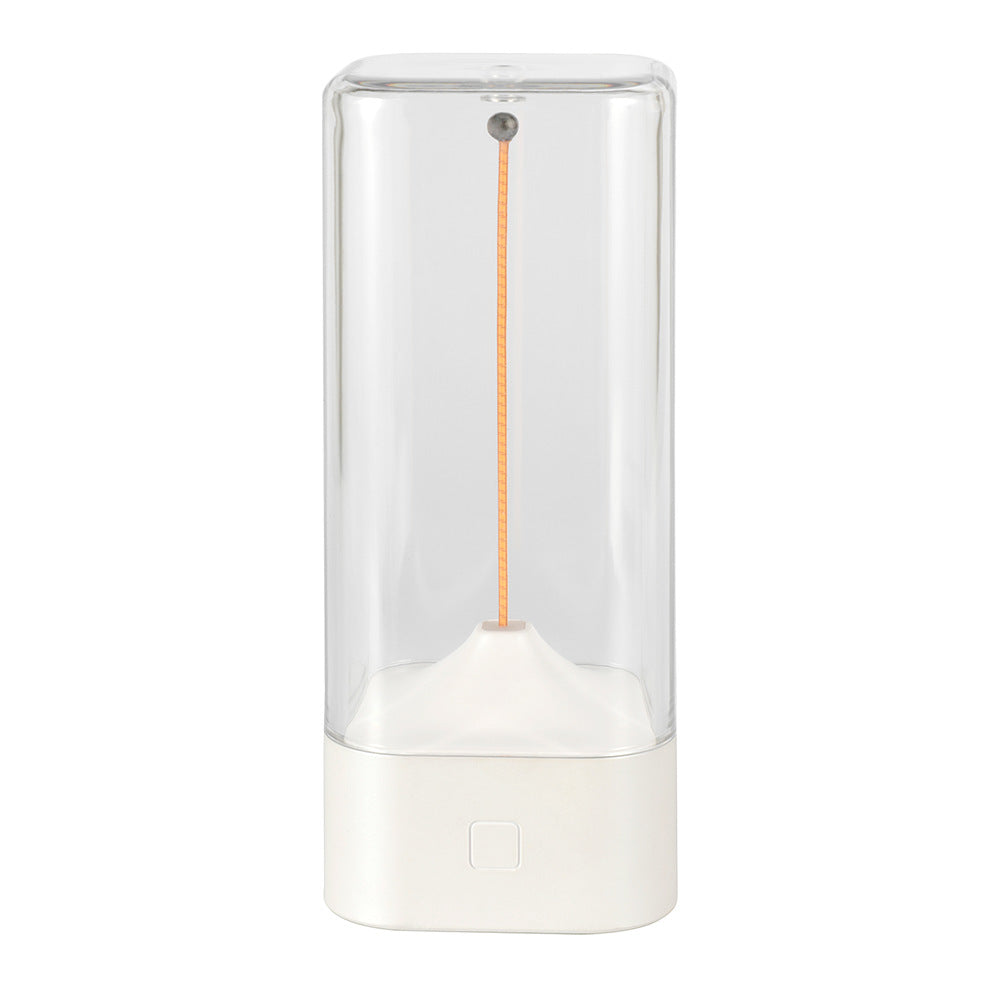 Magnetic Levitating Night Light with Flexible LED - USB-C Rechargeable, Stepless Dimming &amp; Outdoor Hook(white)