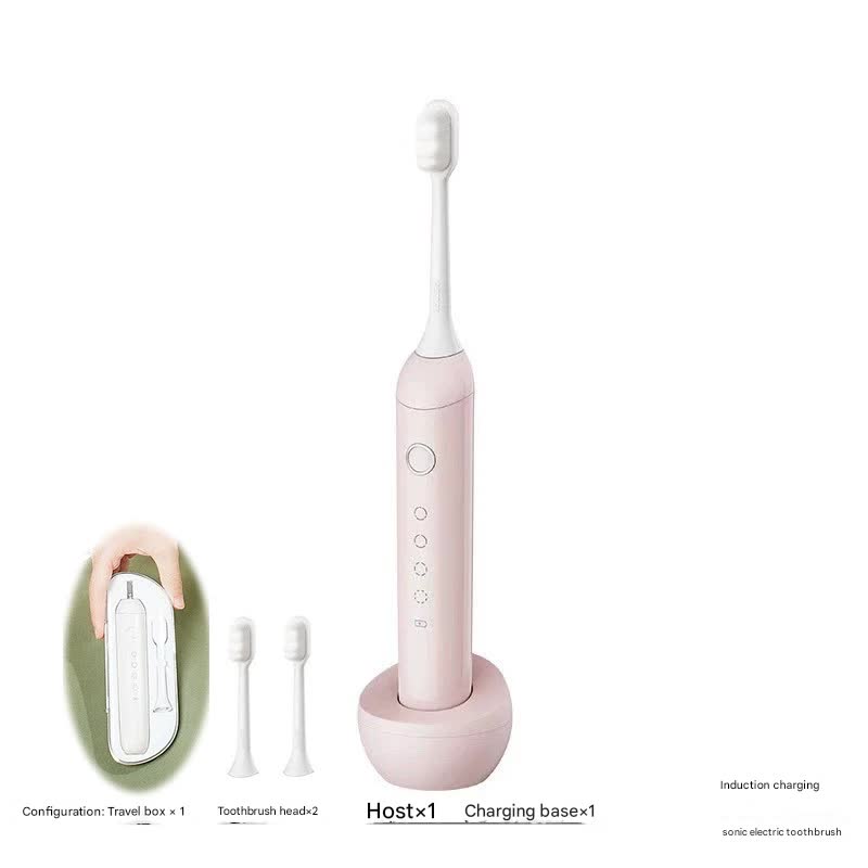 Sonic Electric Toothbrush with 31000 VPM, 4 Modes, 10000+ Soft Bristles, Travel Case &amp; Charging Base(Pink)