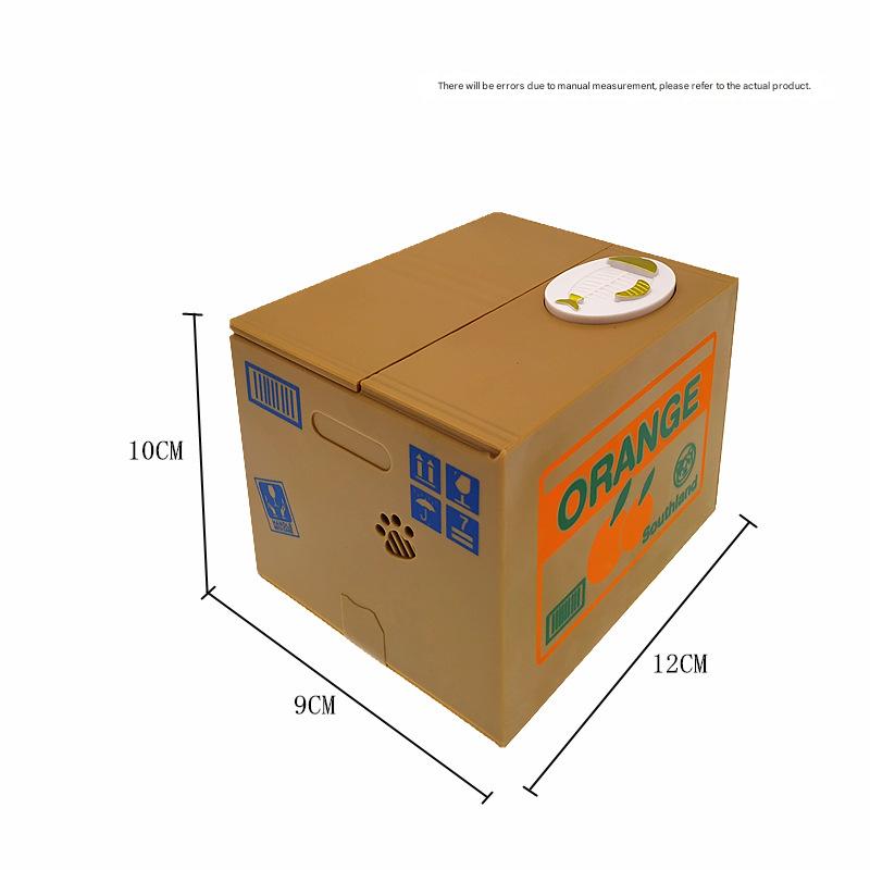 Adorable Cat Stealing Coin Piggy Bank - Automatic Money Saving Box for Kids & Adults(Orange and white cat)