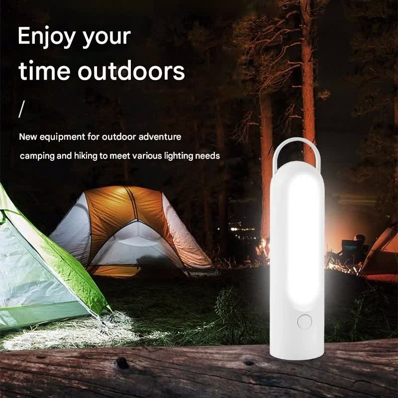 2-in-1 Portable LED Camping Lantern & Flashlight - USB Rechargeable, Dual Light Modes(Handle model white)