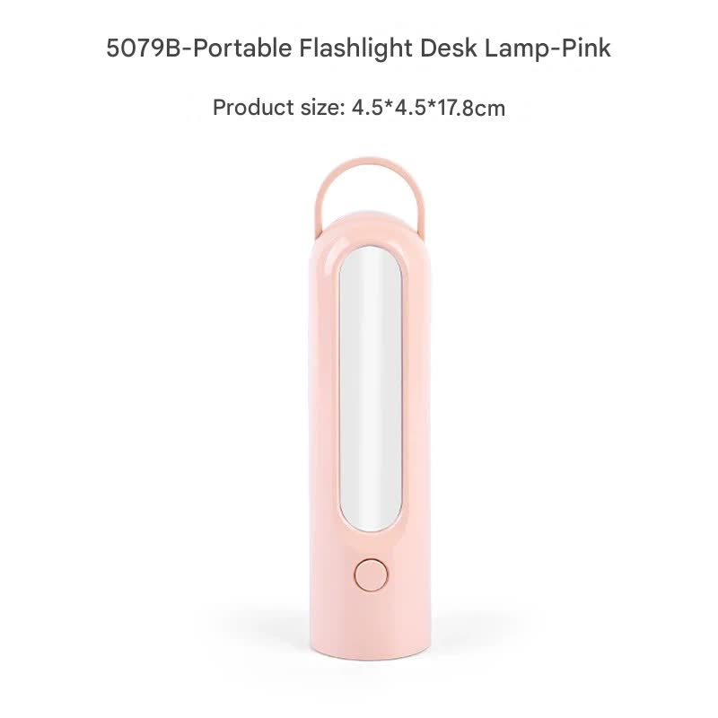 2-in-1 Portable LED Camping Lantern &amp; Flashlight - USB Rechargeable, Dual Light Modes(Handle model pink)