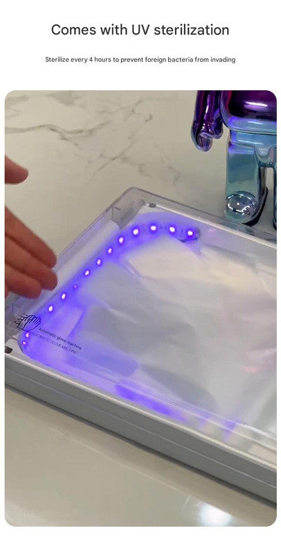 Automatic Disposable Glove Dispenser Machine with UV Sterilization - Quick & Hygienic Gloving,Gloves not included(green)