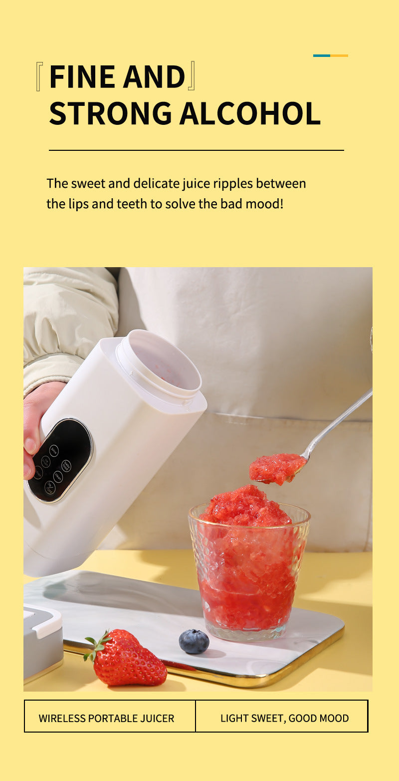 Wireless Portable Juicer Blender - 420ml, 12 Blades, 5-Hour Ice Storage, Digital Display & USB-C Charging(black)