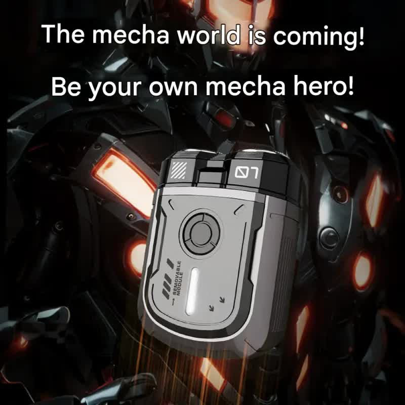 K002 Mini Electric Shaver - 3D Floating Head, IPX7 Waterproof, Type-C Charging, 70 Min Runtime Product Description(Gray)