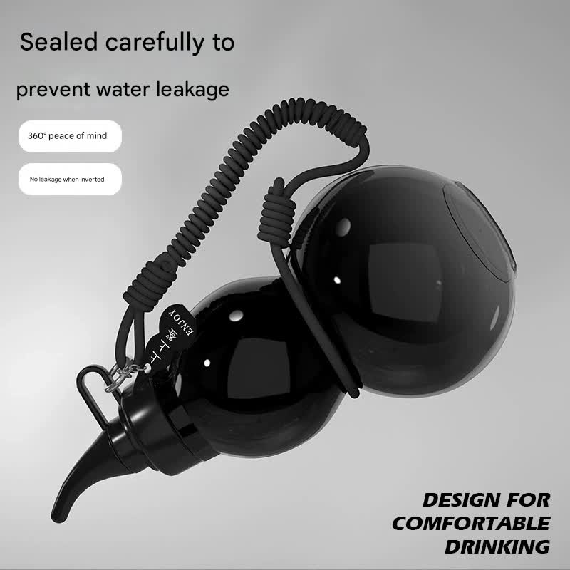 Unique Gourd-Shaped Sports Water Bottle - 800ml Tritan Material, Leakproof with Carry Strap(purple)