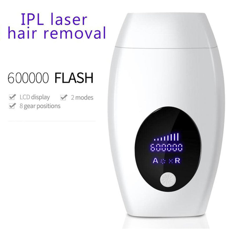 IPL Laser Hair Removal Device - 600,000 Flashes, 8 Intensity Levels, LCD Display & 2 Modes(Pink)