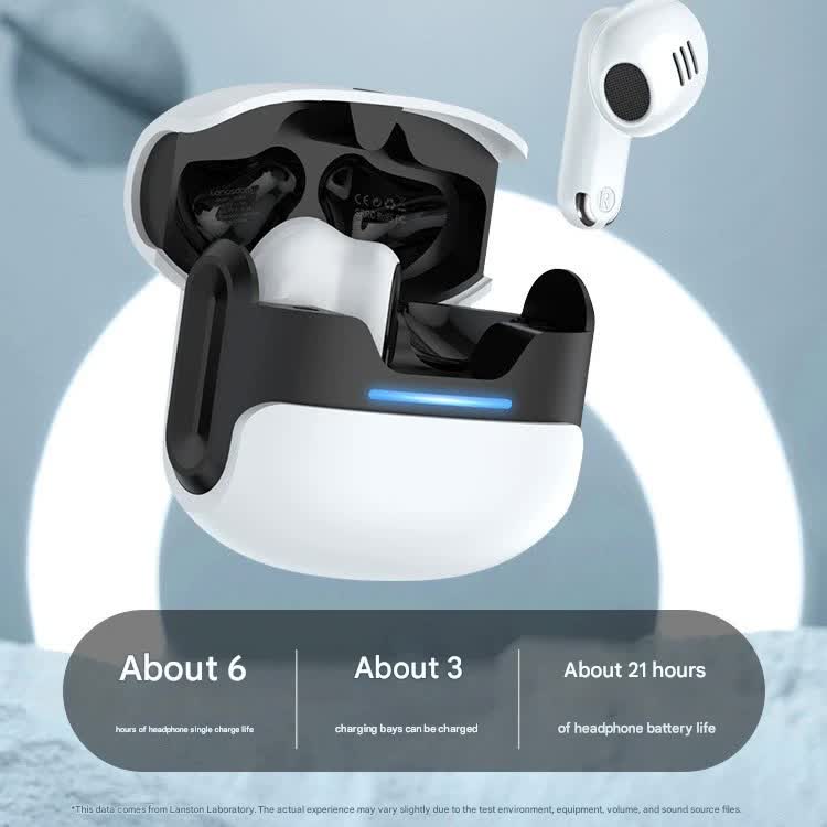 TWS Wireless Earbuds with Bluetooth 5.3 - 13mm Drivers, 21H Playtime, LED Charging Case(grey)