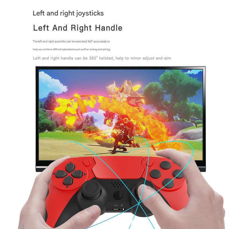 Wireless Gaming Controller - Bluetooth 4.0, Double Motor Vibration, Sensitive Touchpad & 8H Playtime(red)