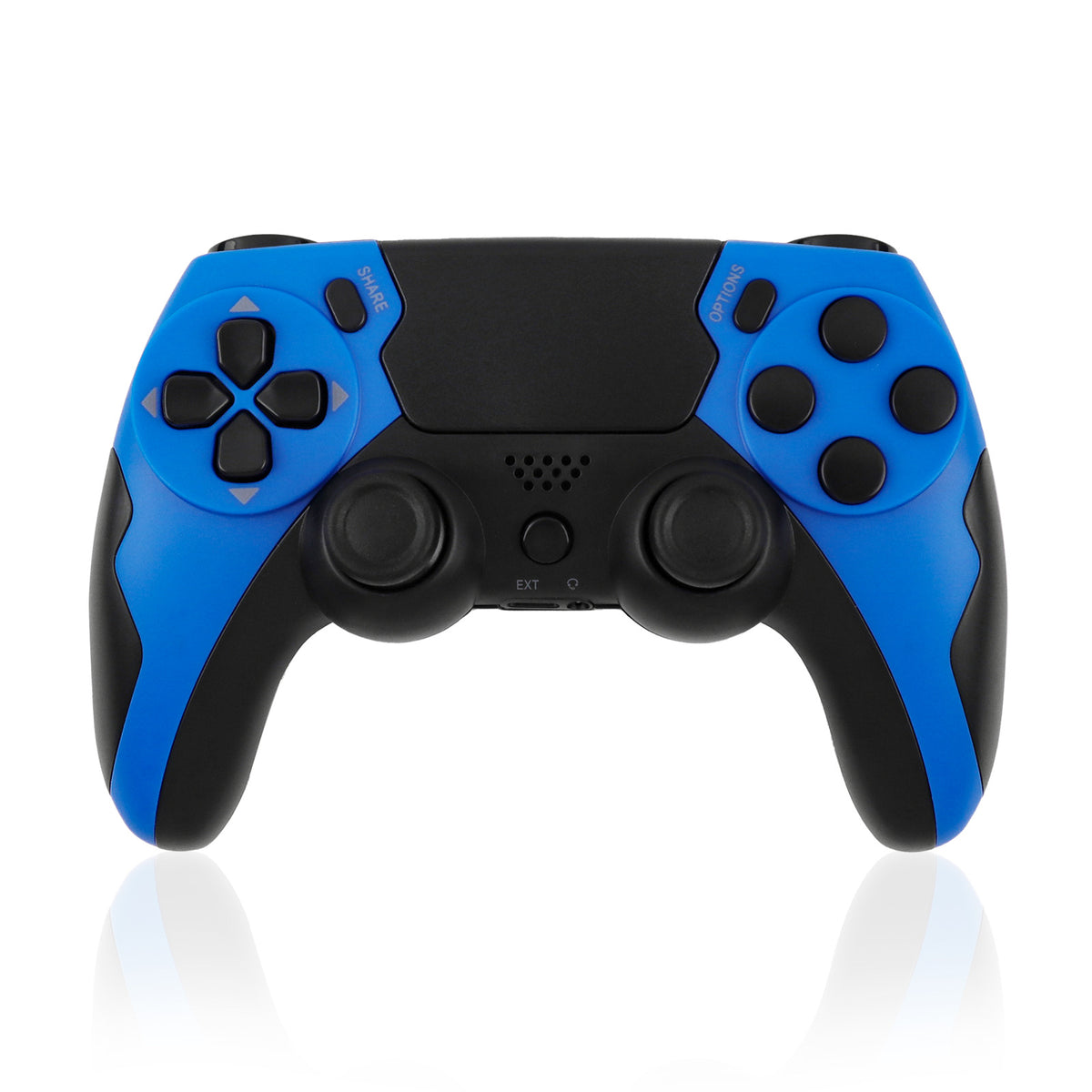 Wireless Gaming Controller - Bluetooth 4.0, Double Motor Vibration, Sensitive Touchpad &amp; 8H Playtime(Blue black)