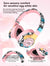 Trendy Graffiti Wireless Over-Ear Headphones - Bluetooth 5.1, HIFI 360 Surround Sound, 12H Playtime, Low Latency(pink)