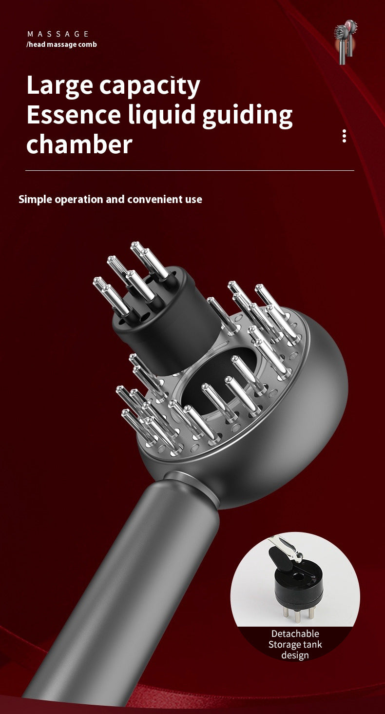 White Advanced Scalp Therapy Comb: Red/Blue Light, EMS & Serum Applicator