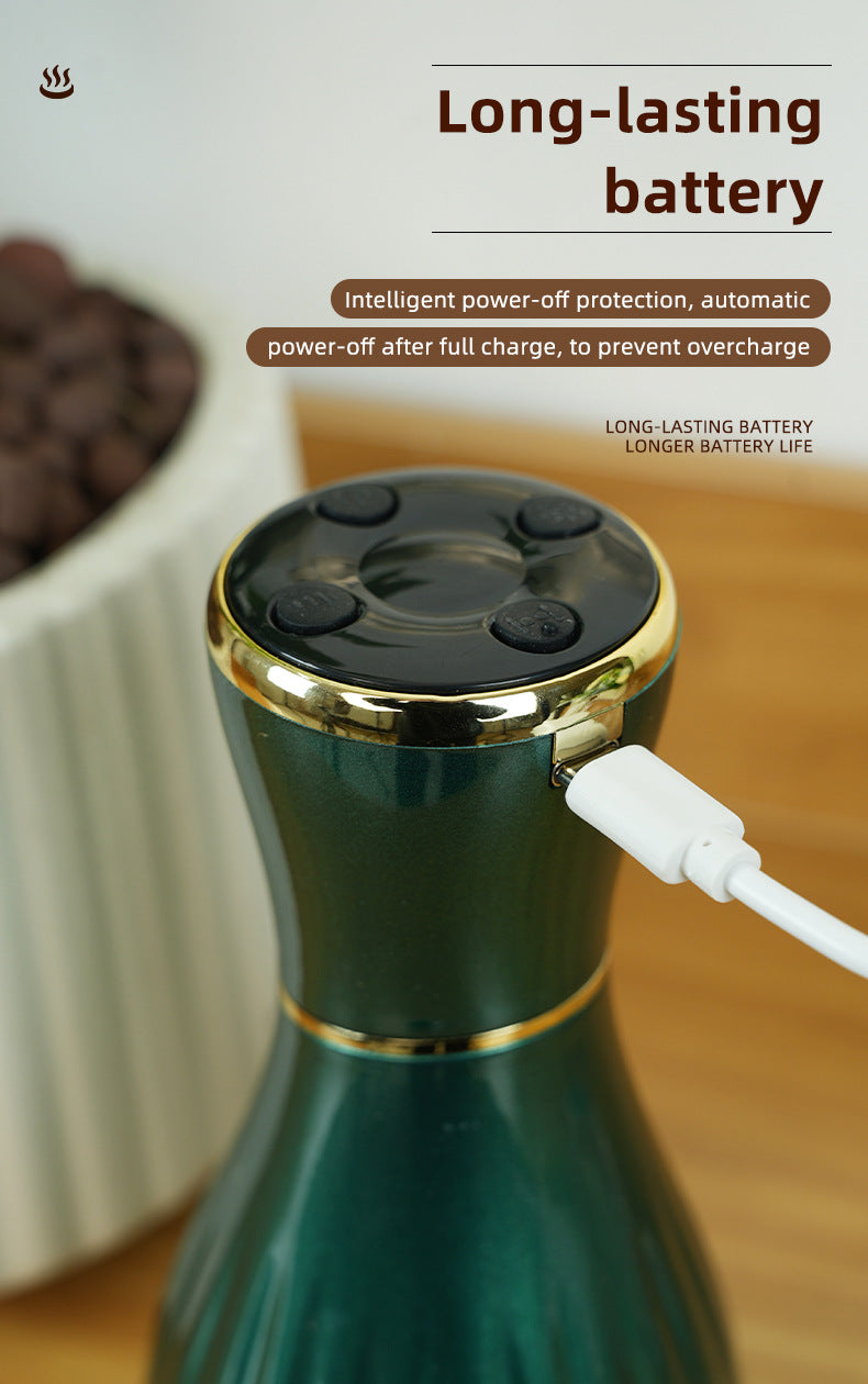 Green Portable Electric Cupping Therapy Device - Adjustable Intensity & Heat