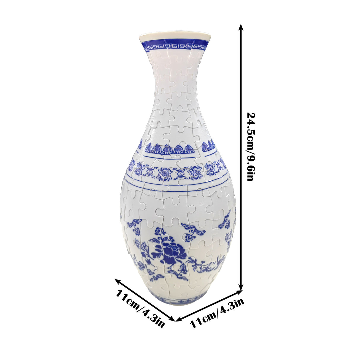 Unique 3D Puzzle Vase with Built-in Water Holder - Fun DIY Project (Autumn)