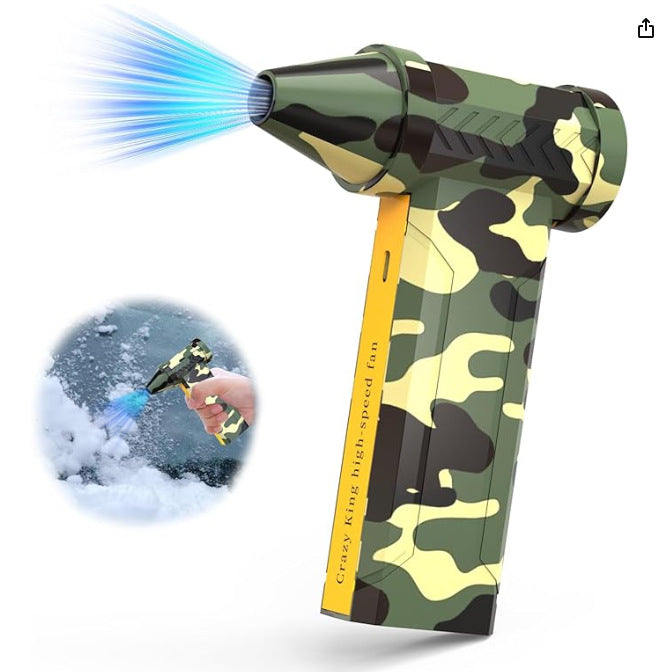 Portable Jet Fan - 200W Powerful Handheld Air Duster &amp; Blower (Camouflage)
