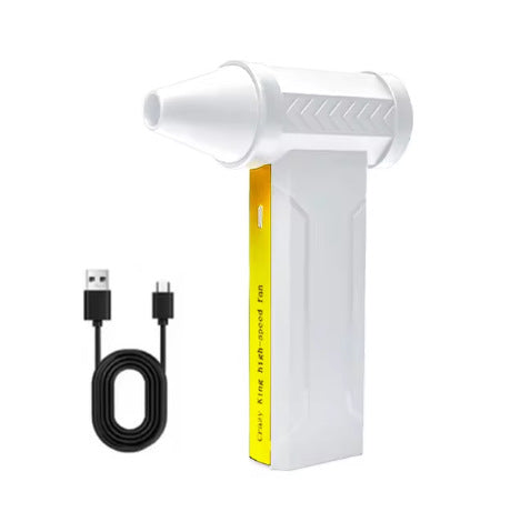 Portable Jet Fan - 200W Powerful Handheld Air Duster &amp; Blower (White)