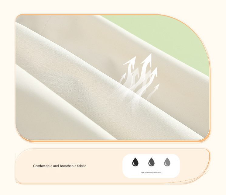 Colorblock (White Green) Dog Raincoat - Waterproof with Hood and Reflective Strips (Size L)