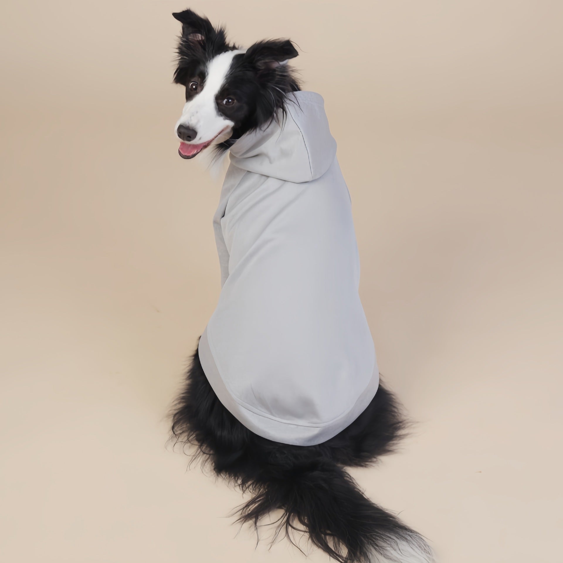 Grey Classic Dog Sweatshirt with Hood & Drawstrings - For Large Dogs (Size : 6XL)