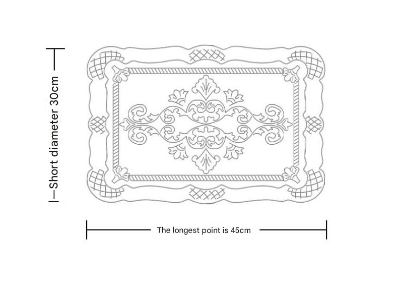 4 pcs Decorative Faux Leather Placemats - Unique Shape, Beautiful Packaging (Bean green)