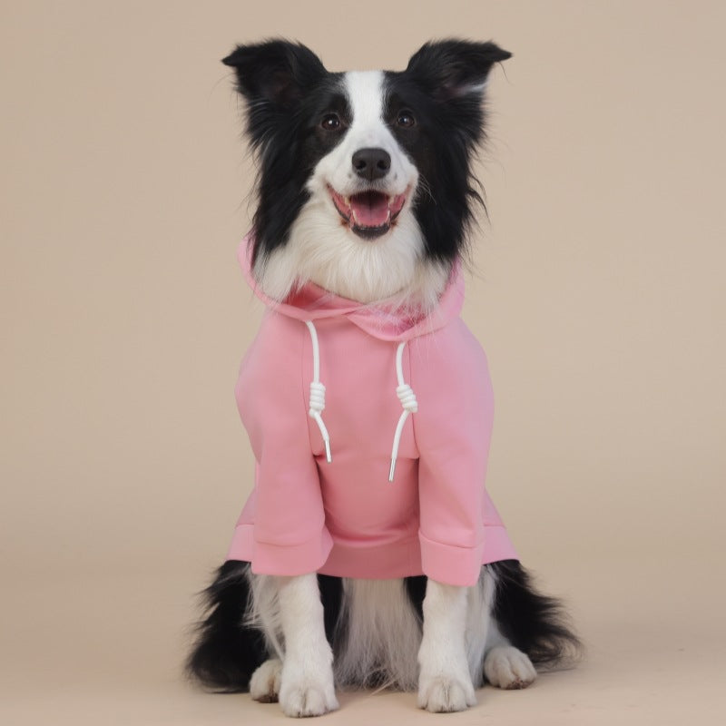 Pink Classic Dog Sweatshirt with Hood & Drawstrings - For Large Dogs (Size : 3XL)