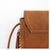 Coffee Chic Bohemian Fringe Crossbody Bag - Suede-Look PU Leather with Braided Detail & Adjustable Strap