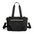 Black Versatile Water-Repellent Nylon Tote Bag - Lightweight Multi-Pocket Shoulder & Crossbody Handbag