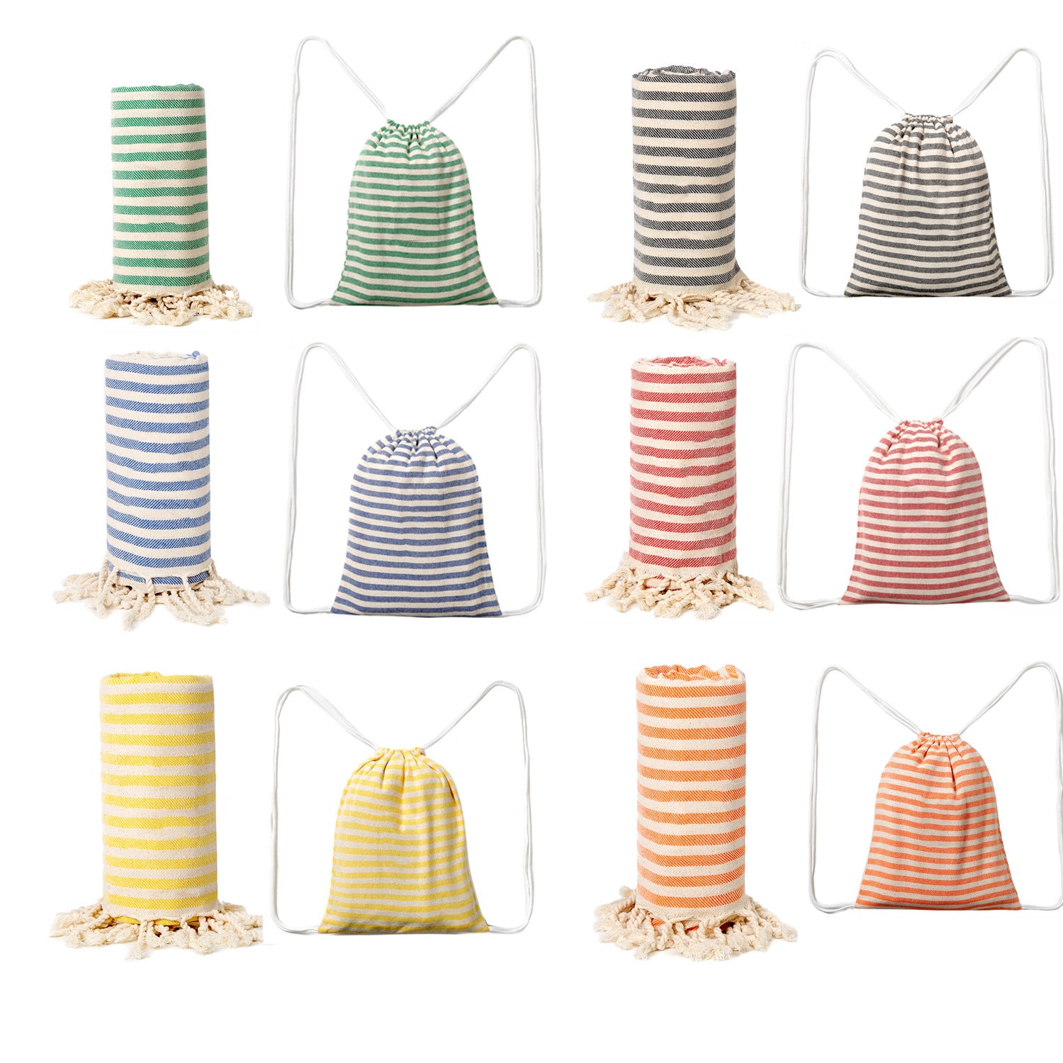 Green Chic Lightweight Nylon Drawstring Tote Bag - Multi-Pocket Casual Shoulder & Crossbody