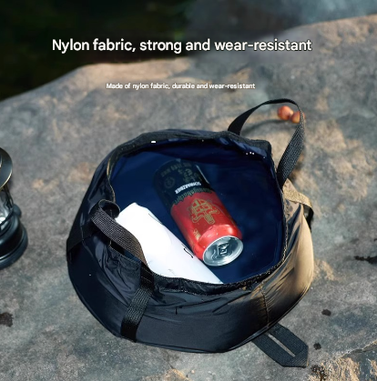 2 Pcs Dark Blue Ultra-Lightweight Collapsible Travel Basin - Waterproof Folding Bucket for Camping, Hiking & Outdoors (8.5L)