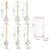 Beige Elegant 7-Piece Silicone Kitchen Utensil Set with Wooden Handles & Rose Gold Stand - Non-Stick Cookware Safe