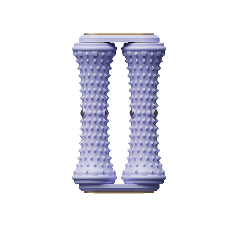 Purple Ergonomic Dual Foot Massage Roller - Deep Tissue Relief for Plantar Fasciitis, Arch Pain &amp; Tired Feet