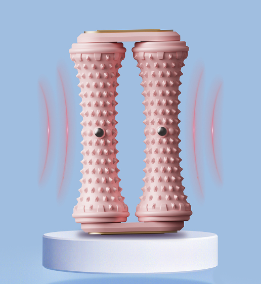 Purple Ergonomic Dual Foot Massage Roller - Deep Tissue Relief for Plantar Fasciitis, Arch Pain & Tired Feet