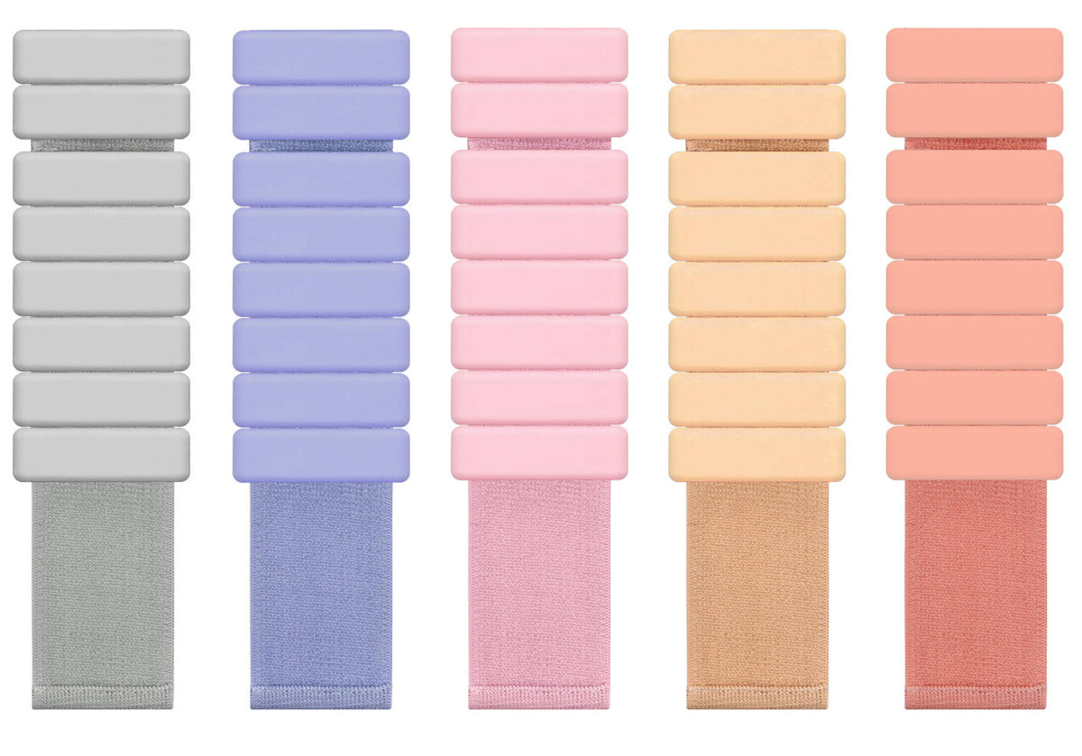 Grey Premium Adjustable Silicone Wrist & Ankle Weights (1lb Each, 2lb Pair) - Waterproof & Sweatproof for Enhanced Yoga, Running & Fitness Workouts