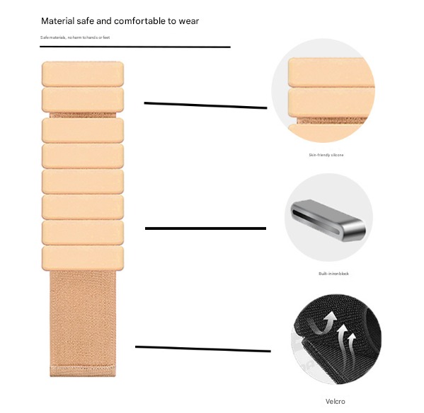 Grey Premium Adjustable Silicone Wrist & Ankle Weights (1lb Each, 2lb Pair) - Waterproof & Sweatproof for Enhanced Yoga, Running & Fitness Workouts